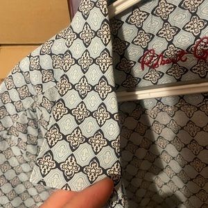 Robert Graham Light Blue Xl Short Sleeve Button Down